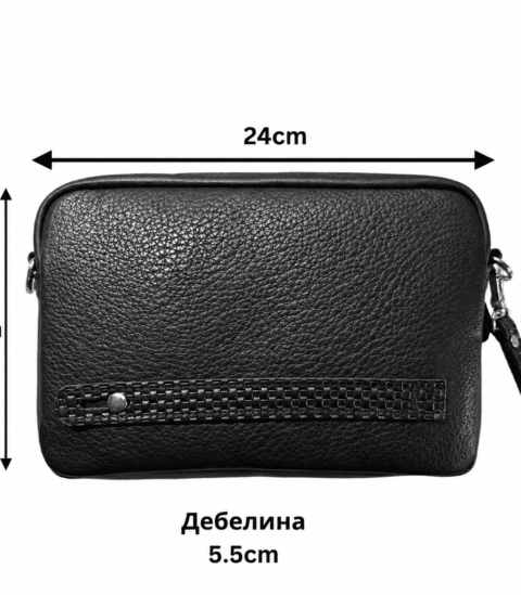 URBAN Машка Рачна Ташна (100% Кожа) - Image 4