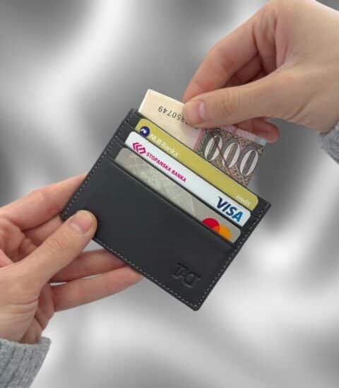 Solid - Кожен Паричник 31 maski paricnik za karticki Solid Siva 4